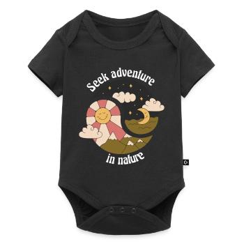 Cherchez l’aventure dans la nature Conceptions rétro de la nature - Body à manches courtes Premium Bébé - noir - Devant