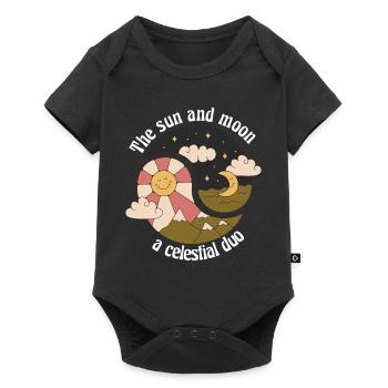 The Sun And Moon A Celestial Duo Nature Designs - Baby Premium short-sleeve bodysuit - black - Front