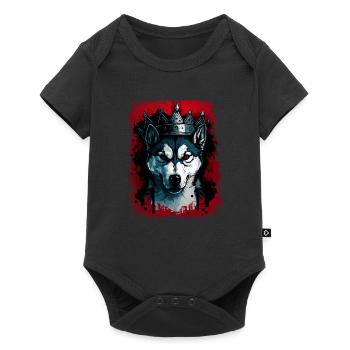 Roi Husky - Body à manches courtes Premium Bébé - noir - Devant