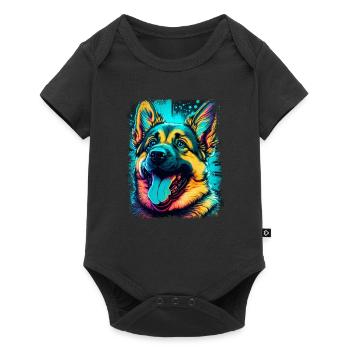 German Shepherd - Baby Premium short-sleeve bodysuit - black - Front
