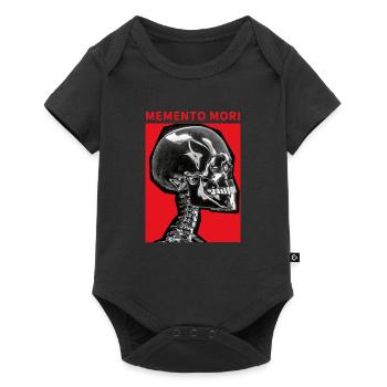 Crâne Memento Mori - Body à manches courtes Premium Bébé - noir - Devant