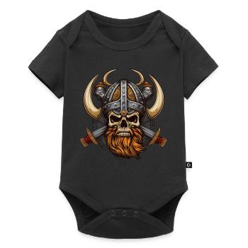 Walhalla Wikinger-Skelett - Geist eines Wikingers - Baby Premium Kurzarmbody - Schwarz - Vorne