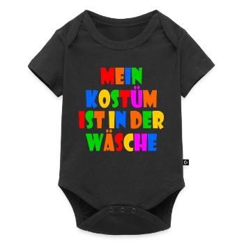mein kostüm ist in der wäsche - Baby Premium Kurzarmbody - Schwarz - Vorne