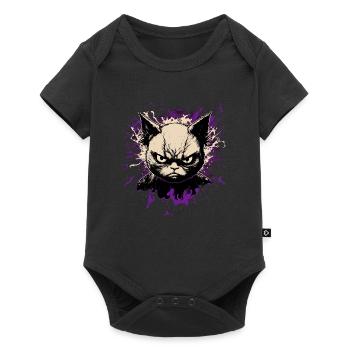 Méchant chat - Body à manches courtes Premium Bébé - noir - Devant