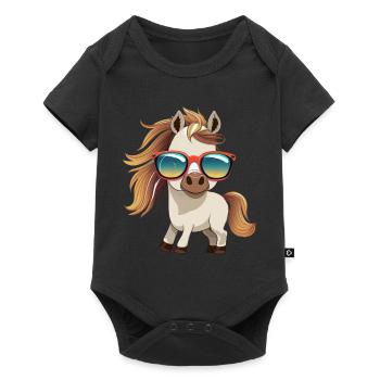 Cheval - Body à manches courtes Premium Bébé - noir - Devant