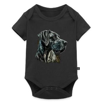 Great Dane - Baby Premium short-sleeve bodysuit - black - Front