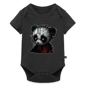 Spooky sad Panda - Baby Premium short-sleeve bodysuit - black - Front