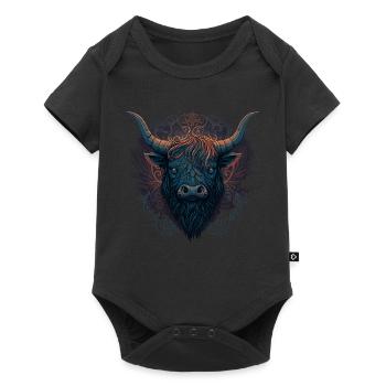 Bovins écossais des Highlands - Body à manches courtes Premium Bébé - noir - Devant