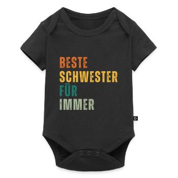 Lustiges Beste Schwestes T-Shirt Designs - Baby Premium Kurzarmbody - Schwarz - Vorne