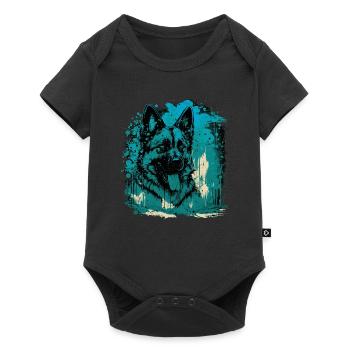 German Shepherd - Baby Premium short-sleeve bodysuit - black - Front