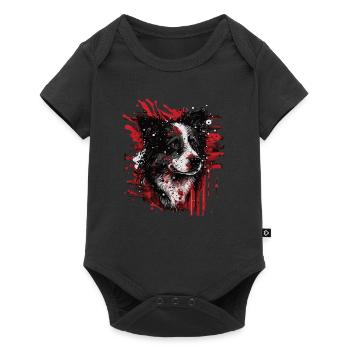 Border Collie - Baby Premium short-sleeve bodysuit - black - Front