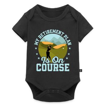Mon plan de retraite est sur le parcours Golf Golf - Body à manches courtes Premium Bébé - noir - Devant