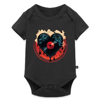 Records Love - Baby Premium short-sleeve bodysuit - black - Front