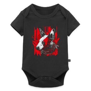 Bull terrier - Baby Premium short-sleeve bodysuit - black - Front