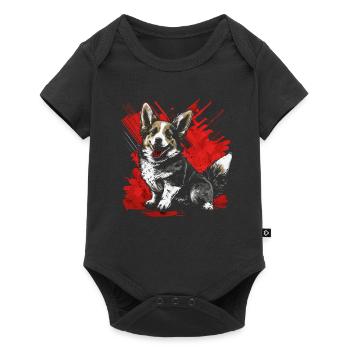 Corgi gallois - Body à manches courtes Premium Bébé - noir - Devant