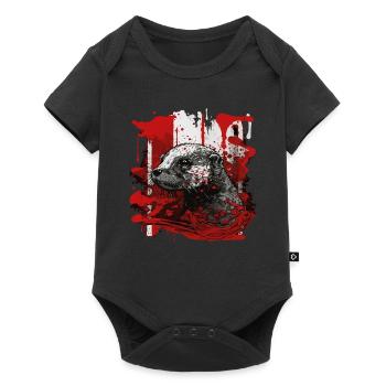 Eurasian river otter - Baby Premium short-sleeve bodysuit - black - Front