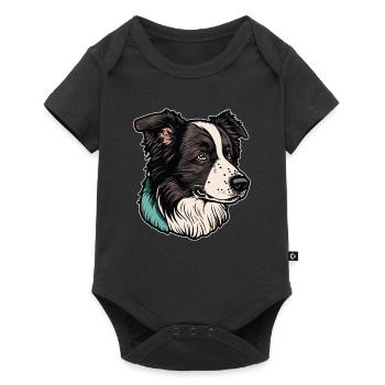 Border Collie - Baby Premium short-sleeve bodysuit - black - Front