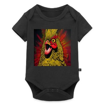Rooster wake-up call - Baby Premium short-sleeve bodysuit - black - Front