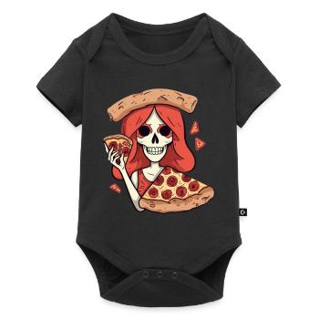 ElPizzico - ThePizzfather - Baby Premium Kurzarmbody - Schwarz - Vorne