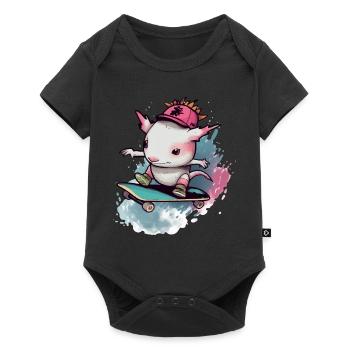 Koki the axolotl - Baby Premium short-sleeve bodysuit - black - Front