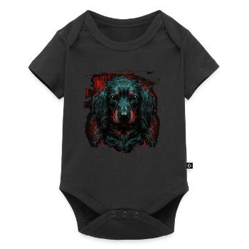 Chiot teckel - Body à manches courtes Premium Bébé - noir - Devant