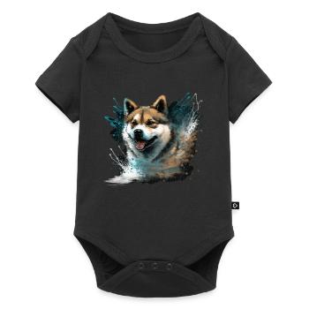 Akita Inu Chien - Body à manches courtes Premium Bébé - noir - Devant