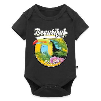 Magnifique logo de voyage Palma Toucan - Body à manches courtes Premium Bébé - noir - Devant