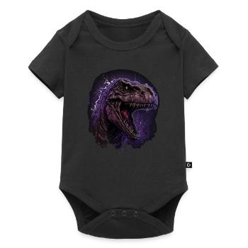 T-Rex looks angry - Baby Premium short-sleeve bodysuit - black - Front