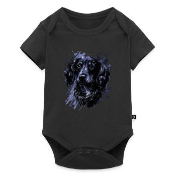 Chiot teckel - Body à manches courtes Premium Bébé - noir - Devant