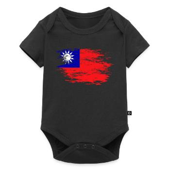 Taiwan Flag Flag - Baby Premium short-sleeve bodysuit - black - Front
