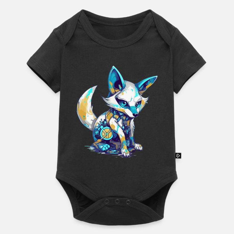 Ecko le renard bionique - Body à manches courtes Premium Bébé - noir