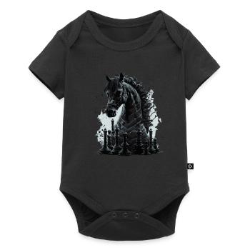 Knight Chess Horse - Baby Premium short-sleeve bodysuit - black - Front