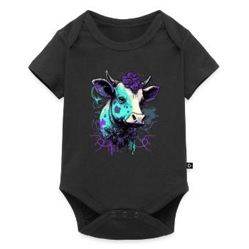 Une drôle de vache bizarre - Body à manches courtes Premium Bébé - noir - Devant