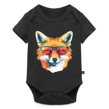 Rex le renard à lunettes - Body à manches courtes Premium Bébé - noir - Devant