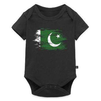 Pakistan flag used - Baby Premium short-sleeve bodysuit - black - Front