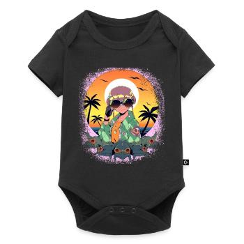 happy humor birthday present awesome geek - Baby Premium short-sleeve bodysuit - black - Front