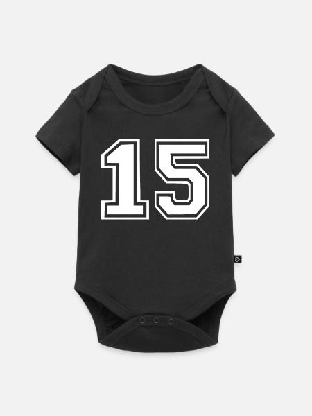 15 - Baby Premium Kurzarmbody - Schwarz