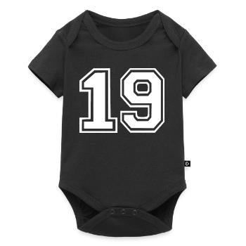 19 - Baby Premium Kurzarmbody - Schwarz - Vorne