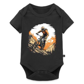 Cycliste Descente VTT VTT VTT Vélo - Body à manches courtes Premium Bébé - noir - Devant