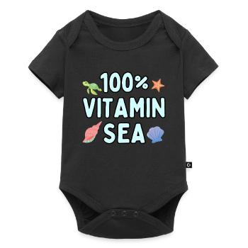 100 Percent Vitamin Sea - Baby Premium short-sleeve bodysuit - black - Front