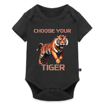 Choisissez votre Tigre | Aventure Tiger 8bit - Body à manches courtes Premium Bébé - noir - Devant