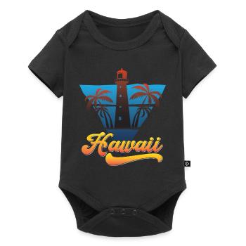 Hawaii Beach Lighthouse Design - Baby Premium short-sleeve bodysuit - black - Front