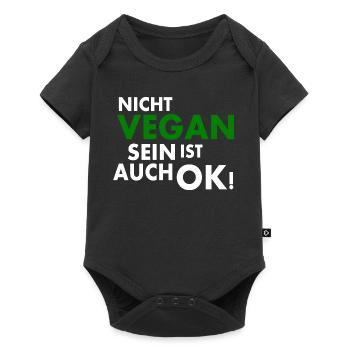 Nicht vegan sein ist auch ok - Baby Premium Kurzarmbody - Schwarz - Vorne