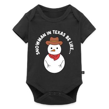 Texas Weather Snowman Design for Proud Texans - Baby Premium short-sleeve bodysuit - black - Front