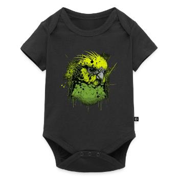 Green Budgie - Baby Premium short-sleeve bodysuit - black - Front