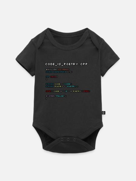 Code ist Poesie.CPP - Baby Premium Kurzarmbody - Schwarz