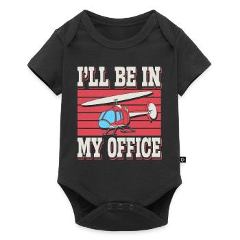 Ich werde in meinem Büro sein - Baby Premium Kurzarmbody - Schwarz - Vorne