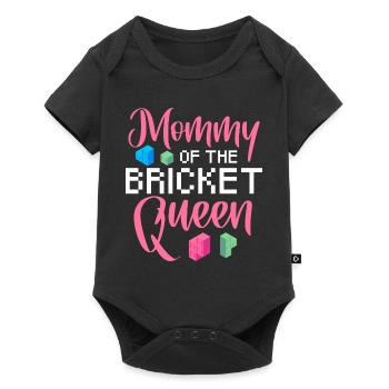 Maman de la reine des briques - Body à manches courtes Premium Bébé - noir - Devant