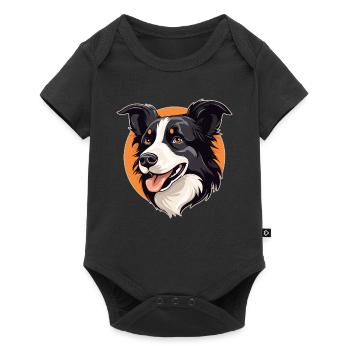 Border Collie - Baby Premium short-sleeve bodysuit - black - Front