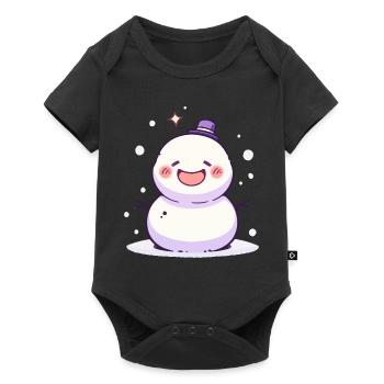 Cute Christmas Snowman - Holiday Design - Baby Premium short-sleeve bodysuit - black - Front